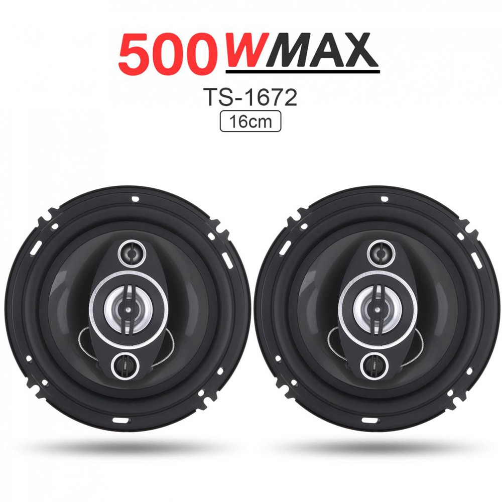 PCINENER Speaker Subwoofer Mobil 6 Inch Hi Fi 500W 2 PCS - TS-1672 - Black