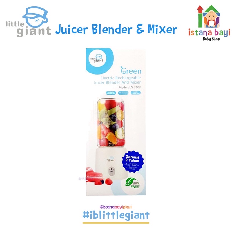 Little Giant Electric Rechargeable Juicer, Blender, and Mixer - LG 3603/Little giant perlatan MPASI