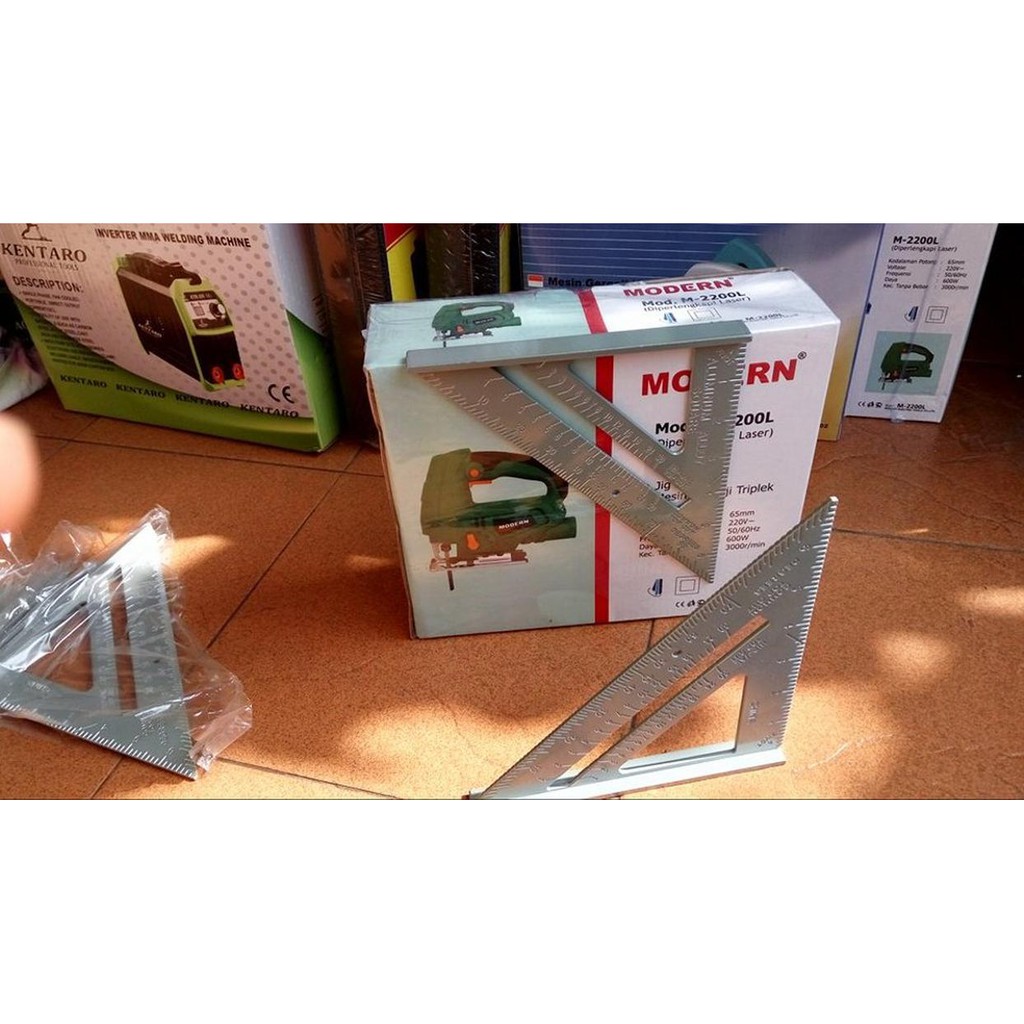 

Penggaris woodworking speed square penggaris sudut geser siku derajat / alat perkakas ukur (cek