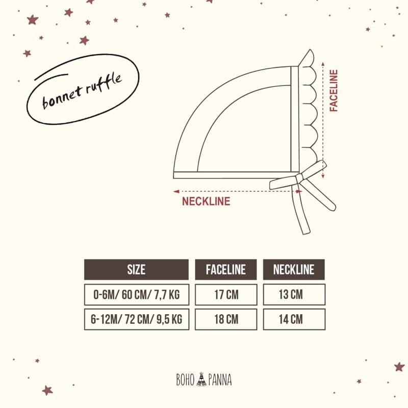 BOHOPANA | BOHO | BOHO PANNA BONNET RUFFLE | BONNET BAYI MOTIF DISNEY