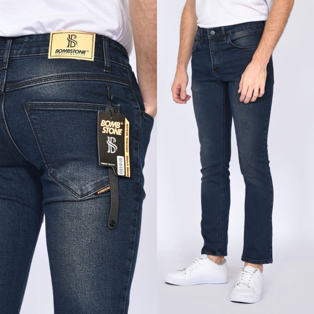 Celaan Jeans Pria Bombstone / Celana Jeans Slimfit / Celana Jeans Pensil Ngaret / Celana Jeans Panjang Pria