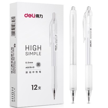 

Gel Pen Pulpen Gel Retractable Tinta Hitam 0.5mm A057B-01