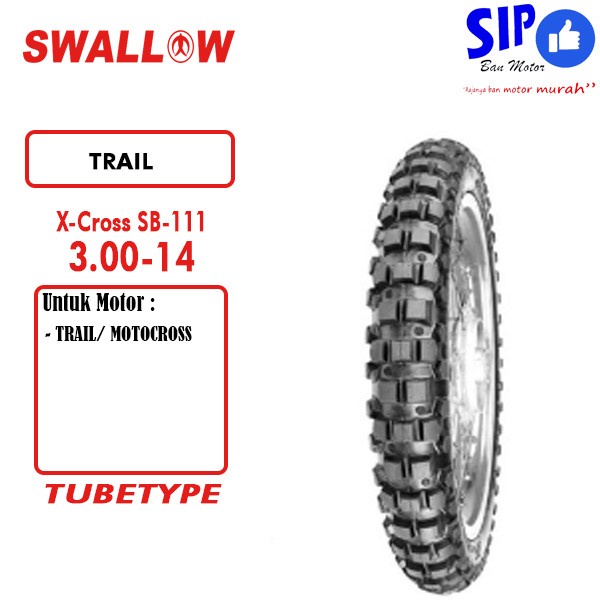 Ban Swallow X-Cross SB-111 Matic 300/3.00 ring 14 Tubetype