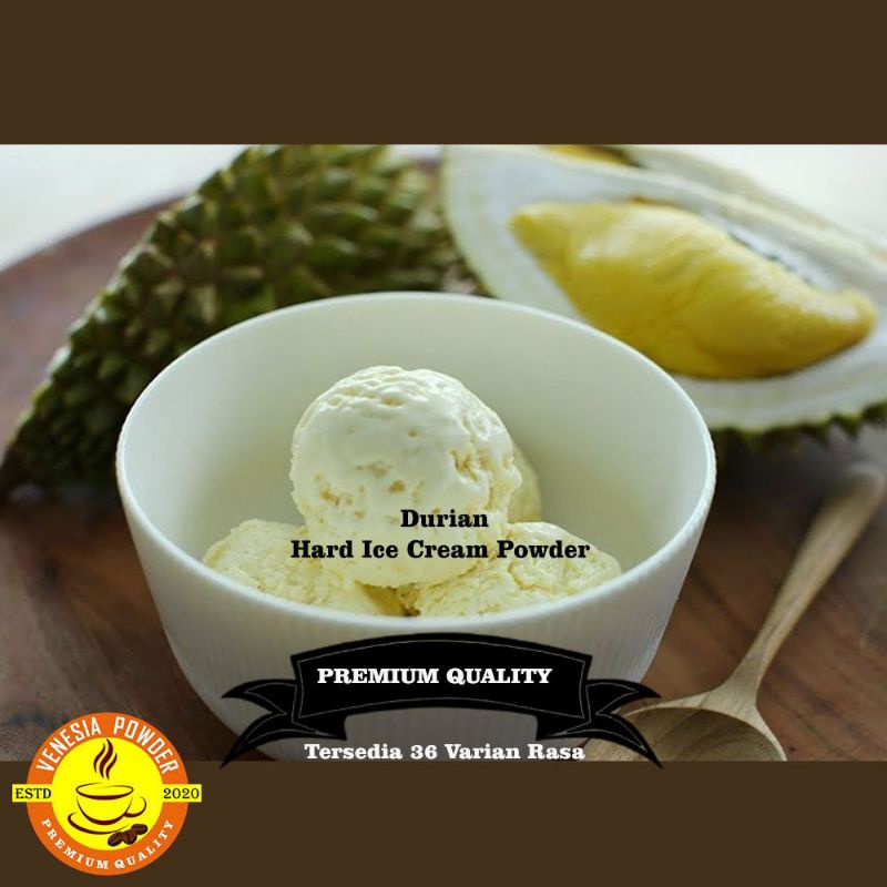 

HARD ICE CREAM RASA DURIAN BEST SELLER 1KG - BUBUK ES KRIM RASA DURIAN 1KG - BUBUK ES KRIM