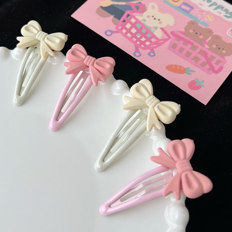 2 pcs/Jepit Rambut Bentuk Pita Lucu Untuk Anak Perempuan