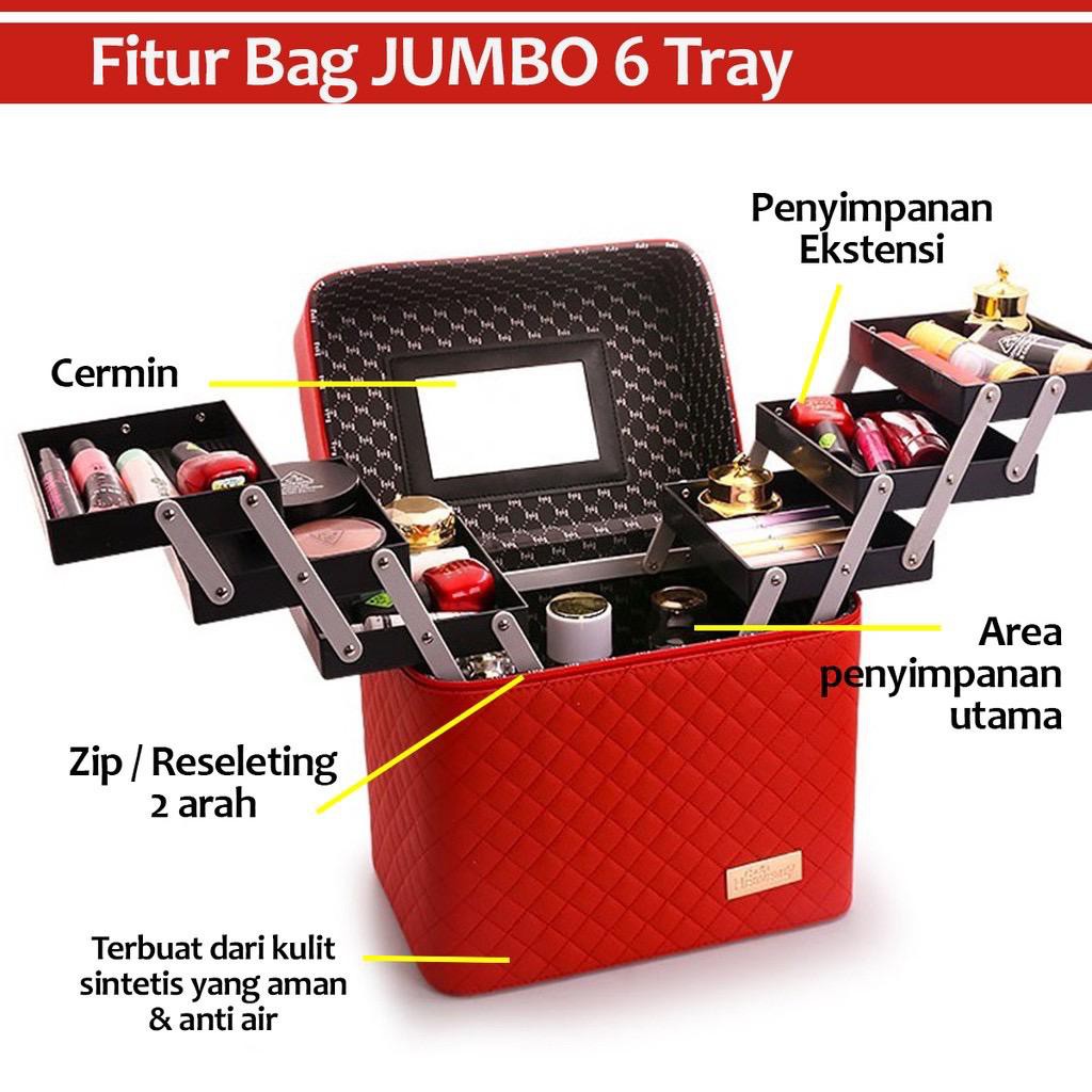 Kotak kosmetik/ tempat make up / beauty case / 3Tk polos B3395