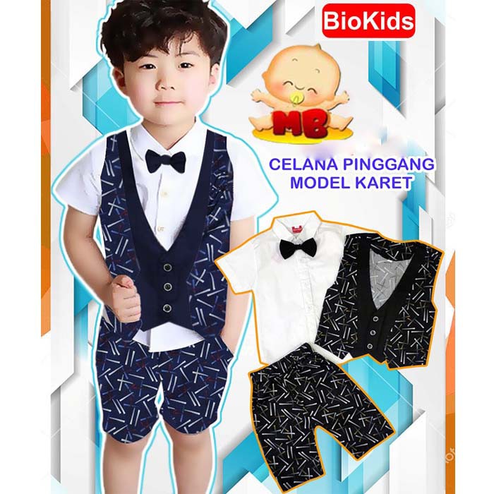 CUCI GUDANG - JUAL RUGI!! Baju Bayi Laki Laki Setelan Baju Pesta Anak Bayi Tuxedo Bayi Paul LS-1