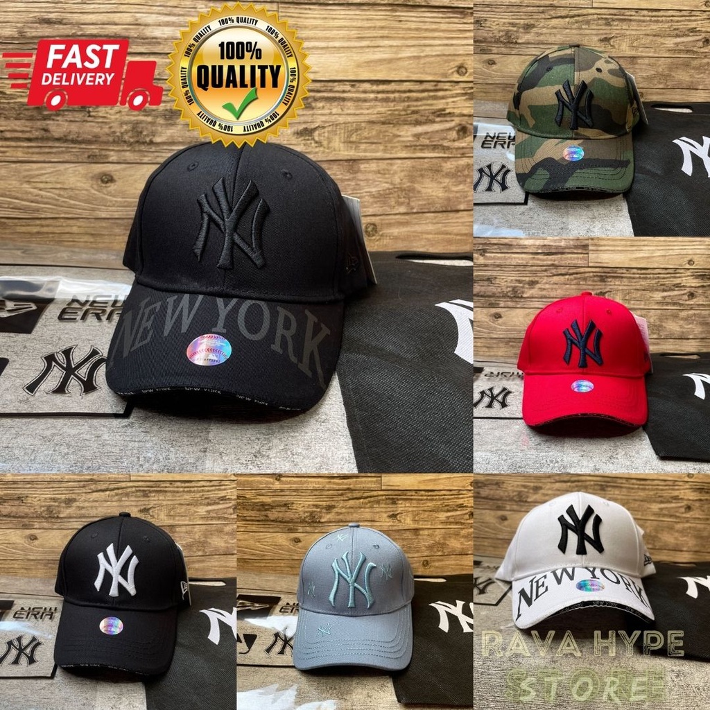 Topi MLB NY Cap FREE DUSTBAG / Topi Snapback Baseball Adjustable Topi Pria Wanita