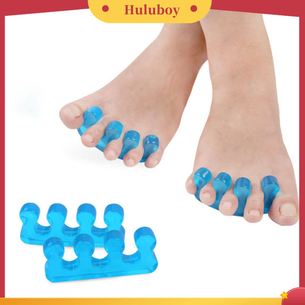 Huluboy Huluboy♡ 1 Pasang Separator Jari Kaki Reusable Breathable Untuk Manicure Pedicure