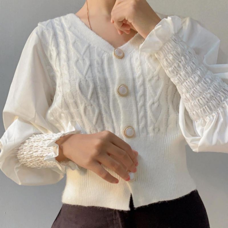 DAILY CLOTHE BYSALSA | VINTAGE BLOUSE RAJUT | BLOUSE VEST | KOREAN STYLE