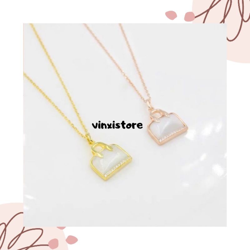 Kalung Tas Diamond Nikmir Artis Titanium Premium Import Aksesoris Fashion wanita Anti Karat