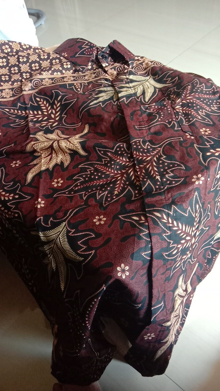 Asifa Batik Hrb026 Kenongo Kemeja Tosca Pendek Pekalongan Padi M L Xl Sogan Tulis Halus Kemeja Batik