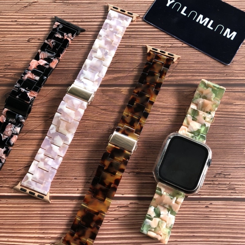 Strap Ceramic Resin Premium Marble Apple Watch iWatch Series 8 7 6 5 4 3 2 1 SE 38mm 42mm 40mm 44mm 41mm 45mm