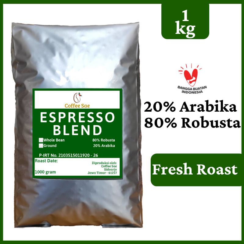 Jual Kopi Espresso Blend Kg Biji Atau Bubuk Kopi Susu House Blend Kg Indonesia Shopee