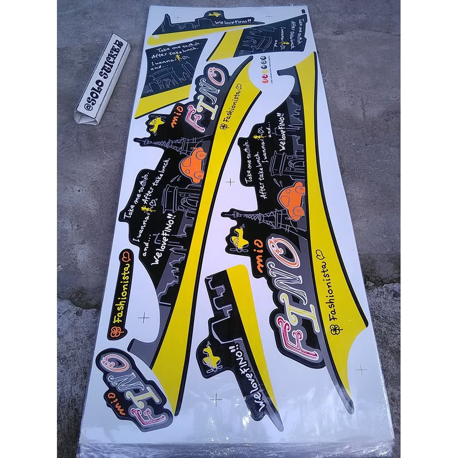 Striping Sticker Lis Variasi Motor Mio Fino Karbu Paris -6 f1093