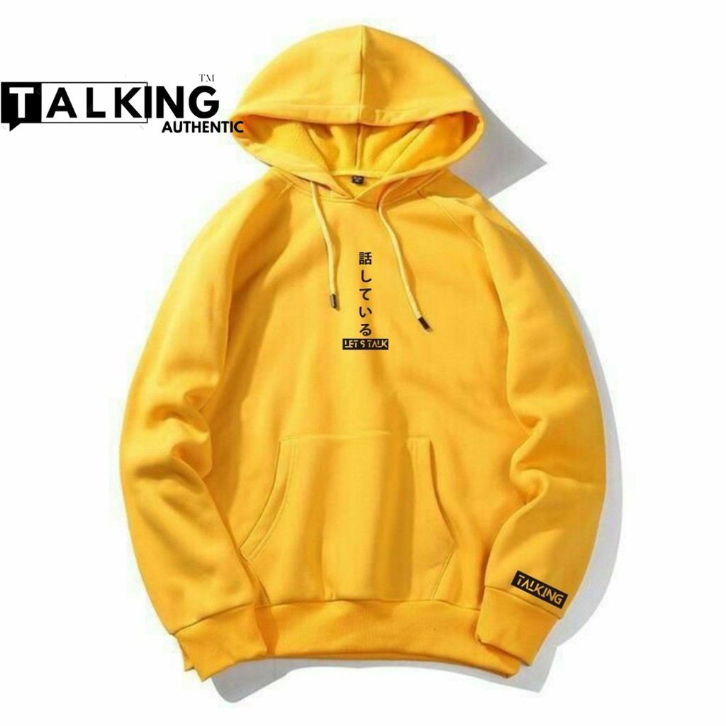 Sweater Hoodie Distro Pria Putih Suiter Jumper Cowo Premium Jaket hoodie Cowok Keren Bandung TALKING