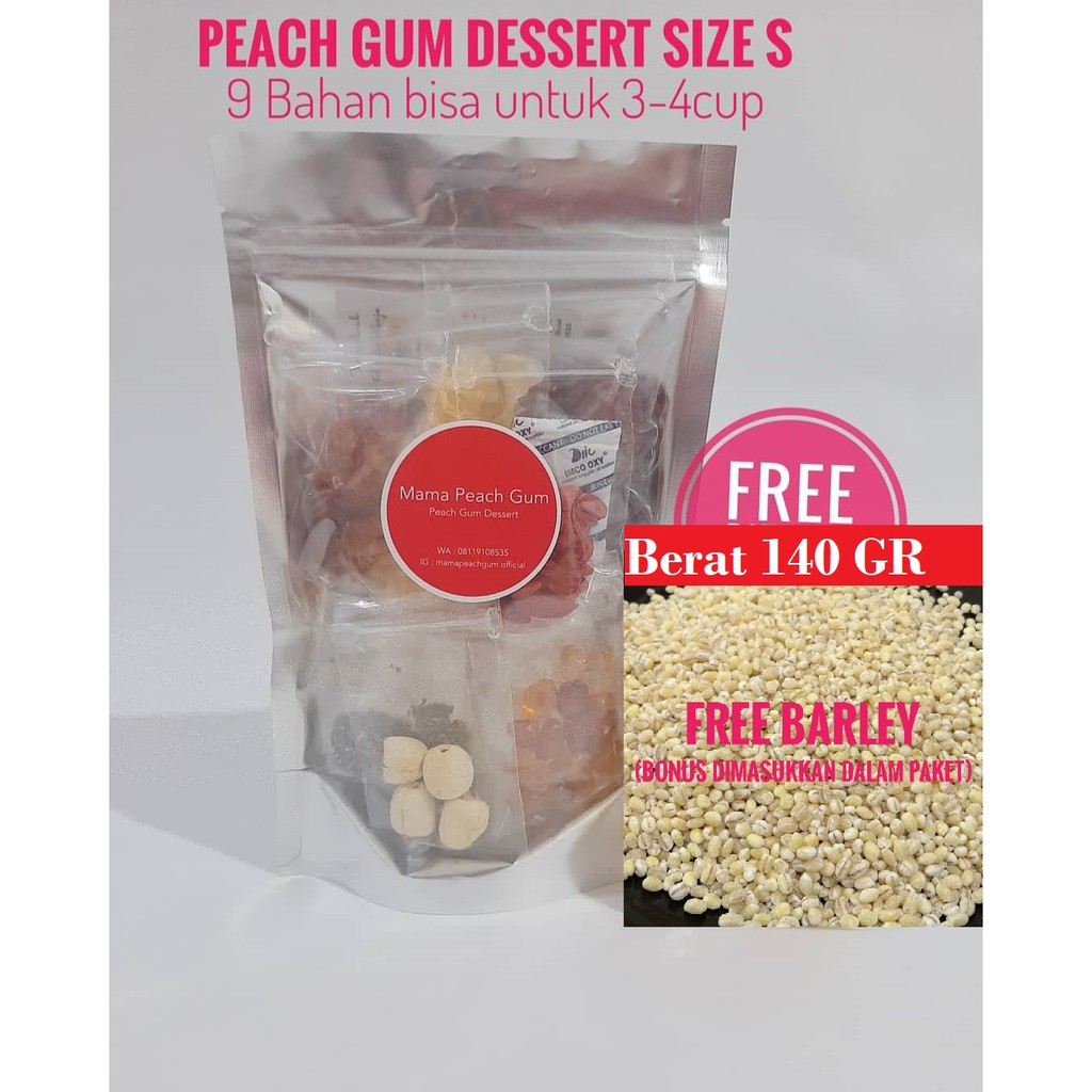 Peach Gum Dessert Size S Super A+  (3-4porsi)