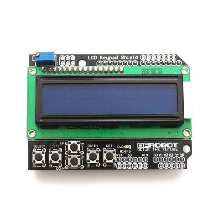 KEYPAD LCD 1602 16X2 BLUE BACKLIGHT SHIELD FOR ARDUINO UNO MEGA