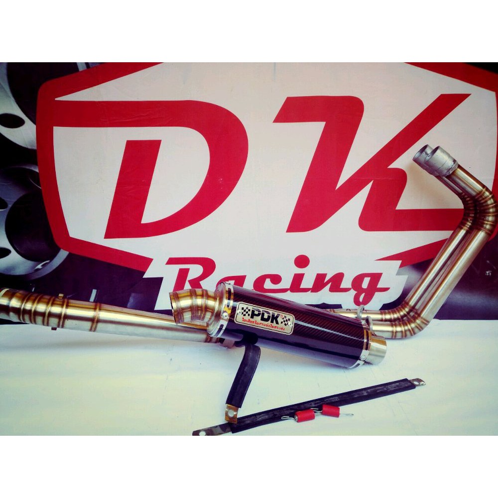 knalpot racing kawasaki ninja 250 fi pdk carbon fullsyste bac 10