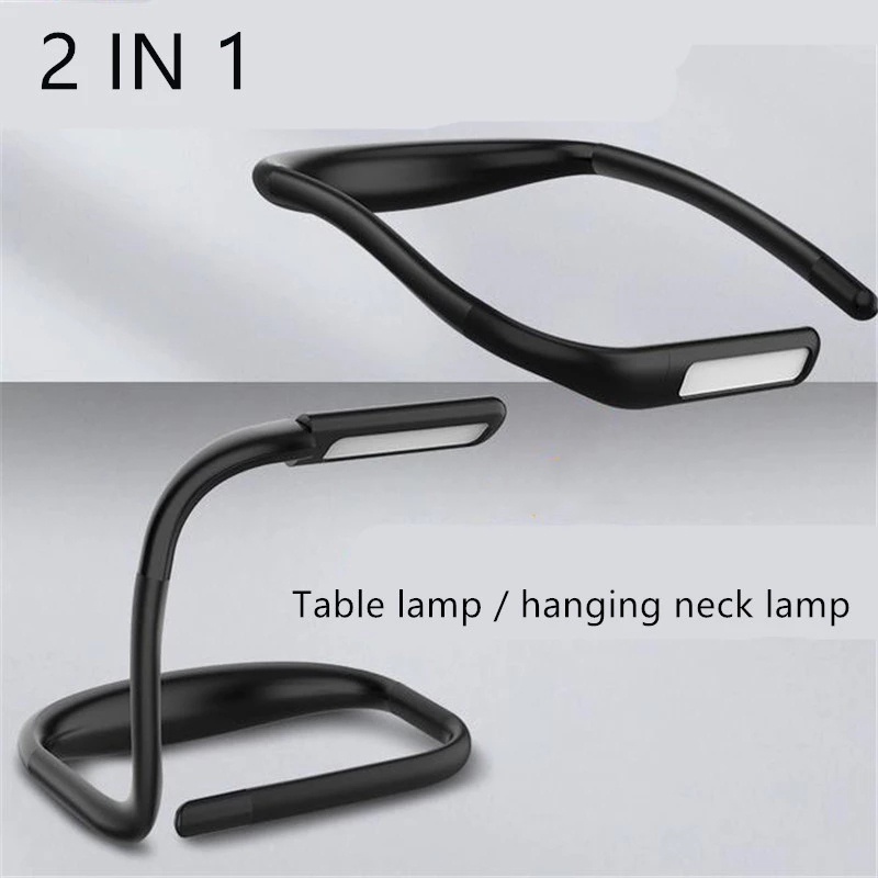 Lampu Baca LED 2 IN 1 3 Mode USB Rechargeable Portable Flexible Adjustable