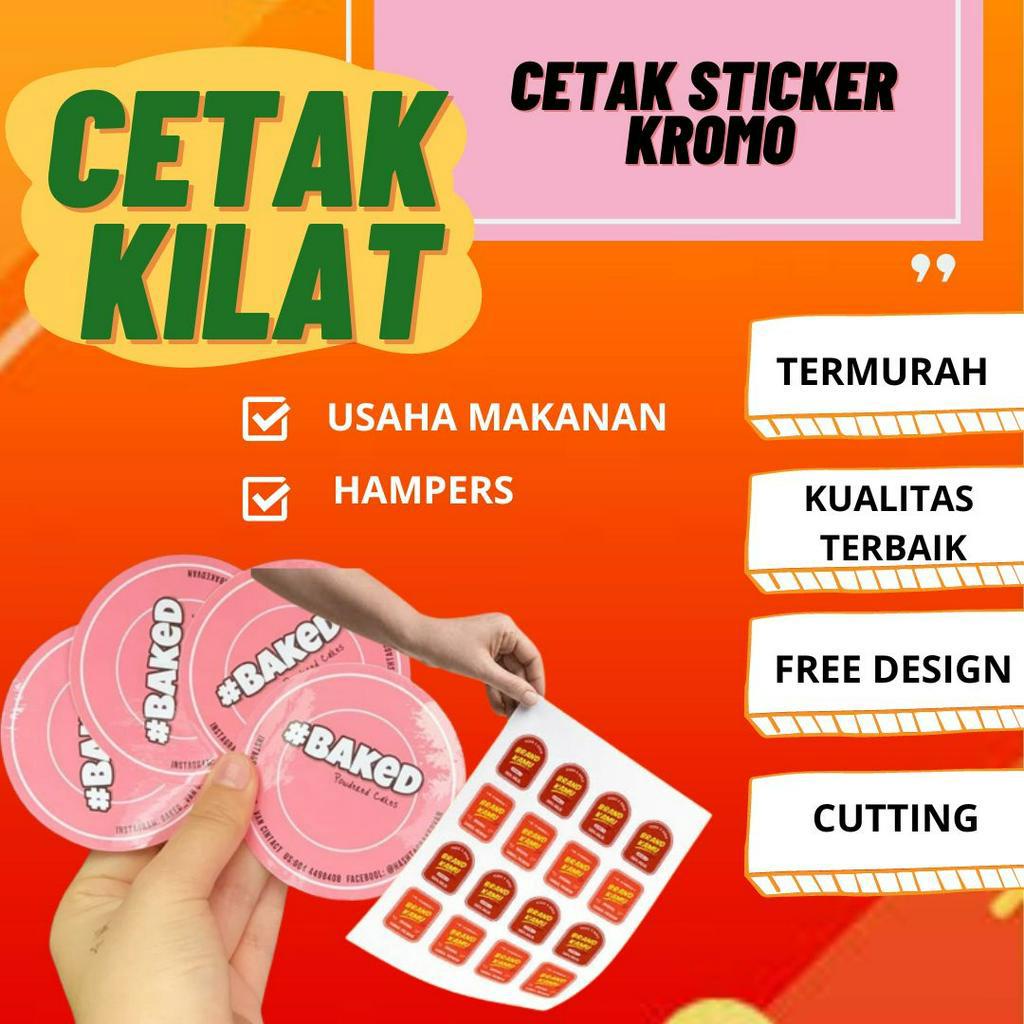

[FREE CUTTING] CETAK STIKER LABEL MAKANAN MINUMAN/LOGO MURAH KROMO