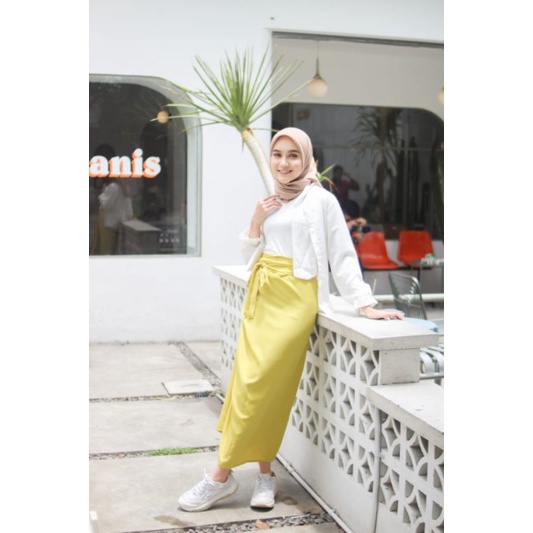 Rok lilit polos instan siap pakai (bukan satin)