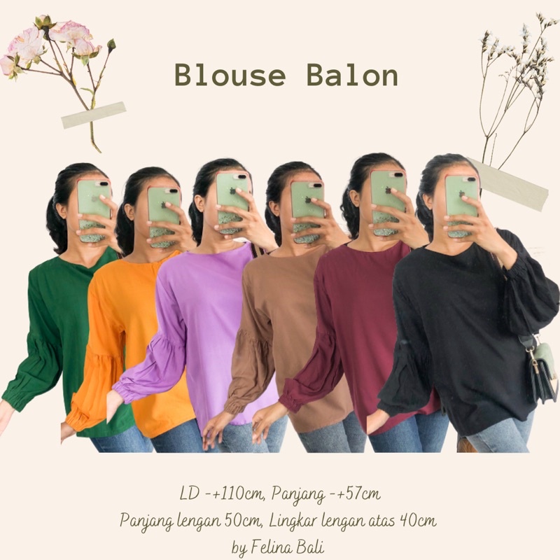 Blouse Balon Baju Lengan Panjang