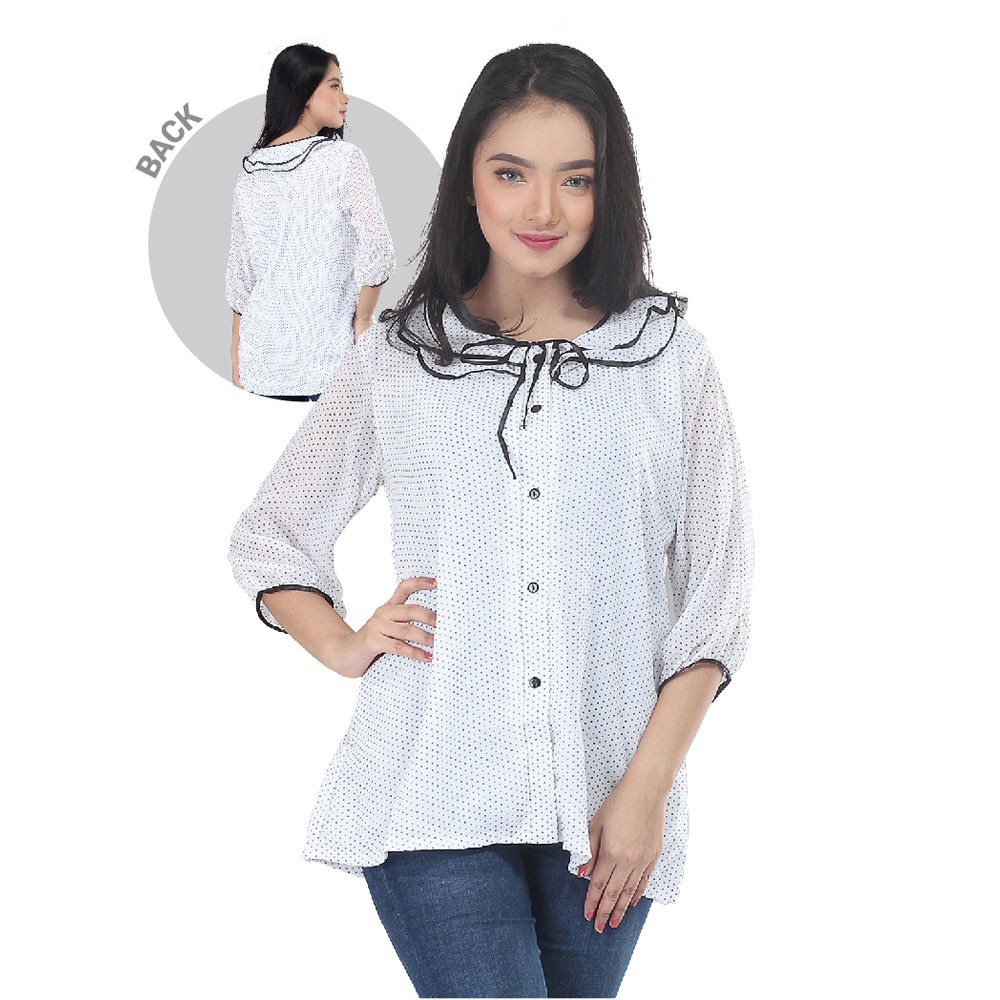 ATASAN WANITA KUZATURA KZR 990 KAOS WANITA KUZATURA KZR 990 BAJU WANITA KUZATURA KZR 990 WHITE