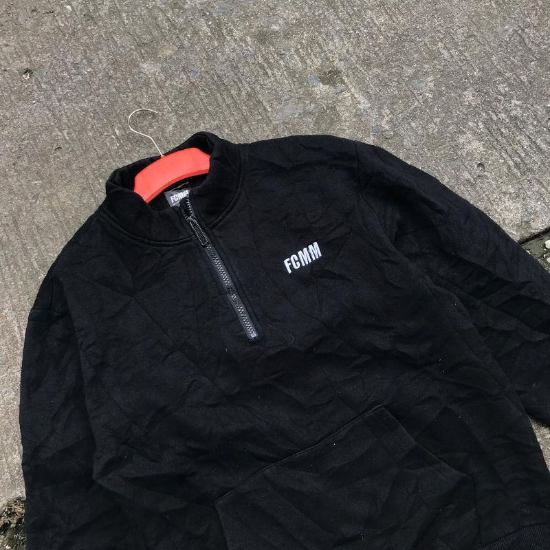 crewneck sweater half zipper fcmm second original