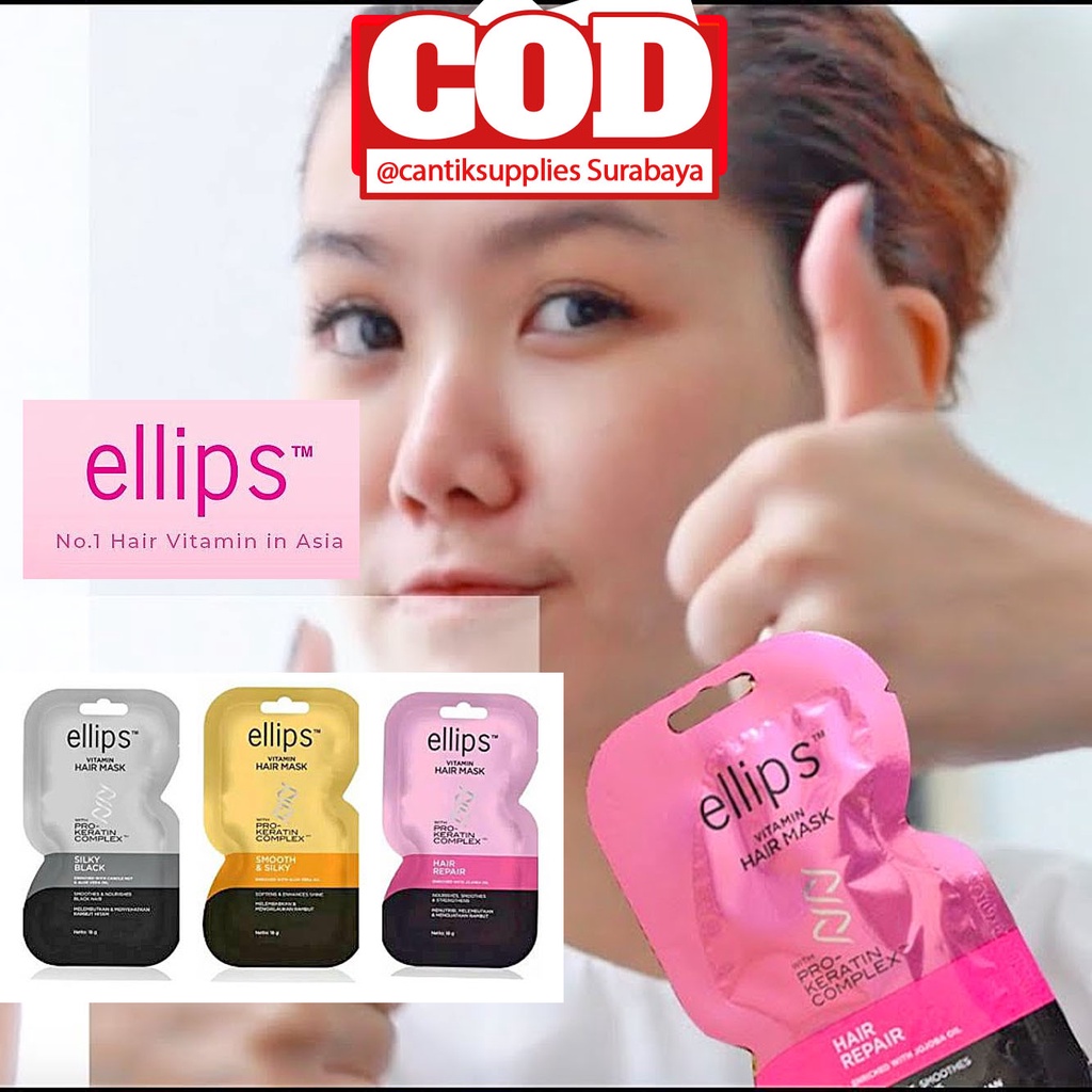 Jual Ellips Ellips Hair Mask (Pro Keratin) Sachet | Shopee Indonesia