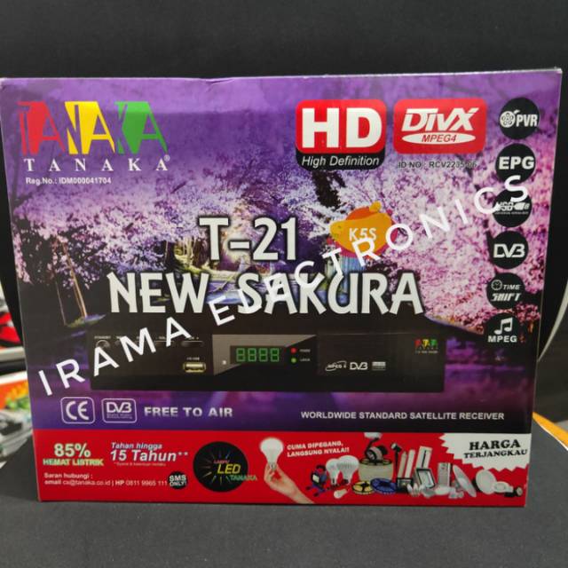 Receiver Dekoder Parabola Tanaka T-21 MP4 HD Spider Sakura Dll