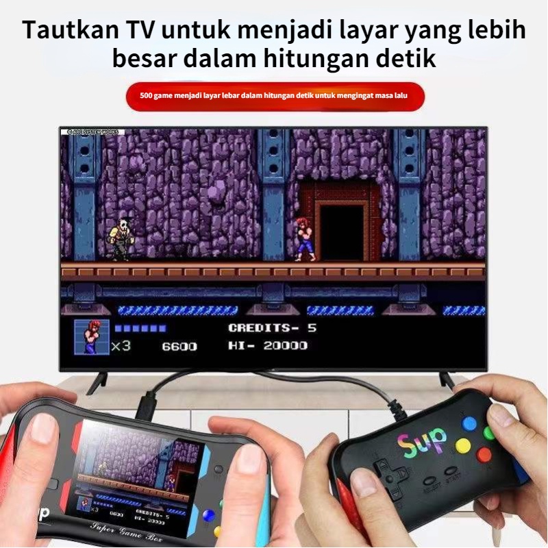 Gameboy X7M Layar Lebar 3.0&quot; Konsol Game 500 Game 1 PLAYER/2 PLAYER