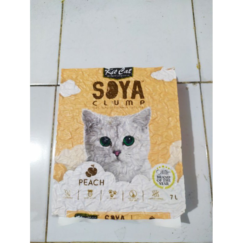 Kitcat Soya Clump 7L Cat Litter Pellet Kedelai Pengganti Pasir Kucing/Pasir wangi Gumpal