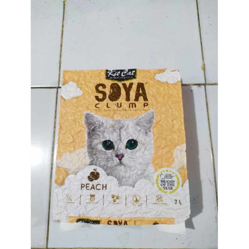 Kitcat Soya Clump 7L Cat Litter Pellet Kedelai Pengganti Pasir Kucing/Pasir wangi Gumpal