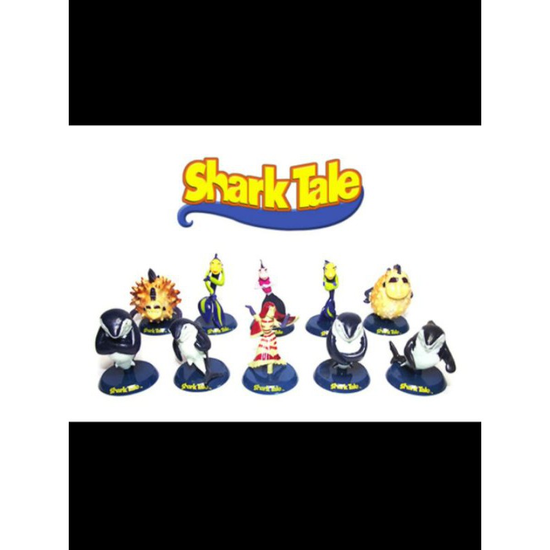 Shark Tale Action Figure Set Ikan Hiu Cake Topper Kue Murah Meriah