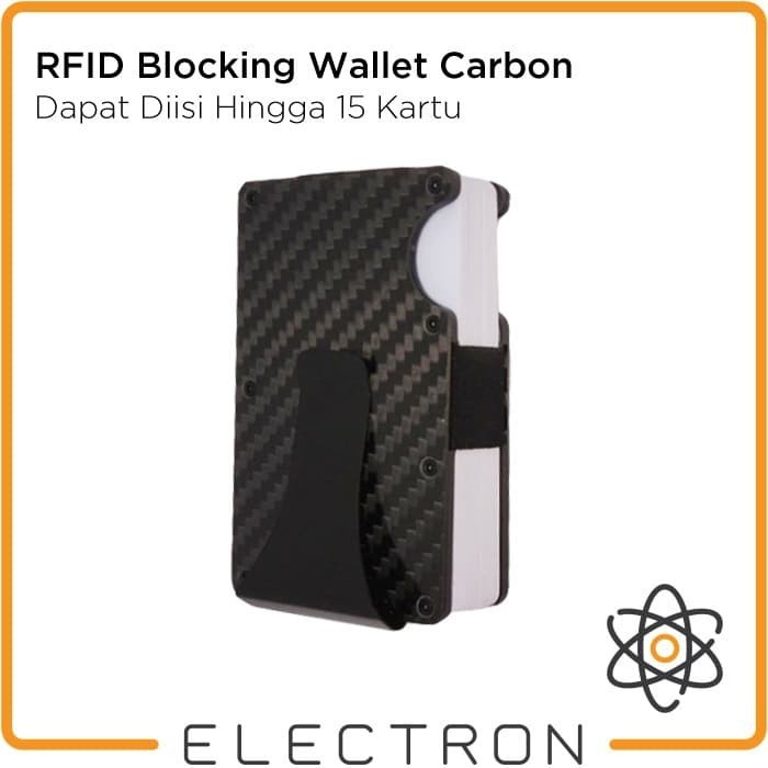 RFID Blocking Wallet Carbon Card Money Clip Dompet Holder Kartu