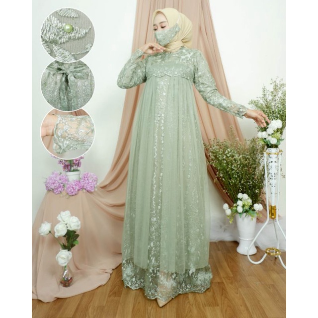 GAMIS TUTU AULIA//gamis kebaya muslim// gamis pesta// gamis wisuda // gamis kebaya // gamis modern