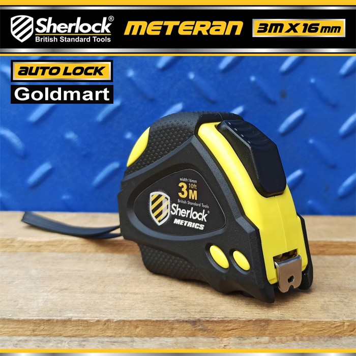 Meteran Sherlock Auto Lock Metrics 3 Meter