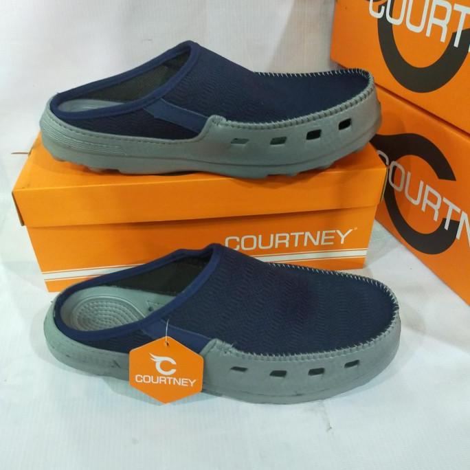 Sepatu sandal selop pria Courtney /Ardiles biru original