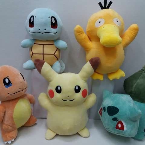 Boneka Pokemon 40cm Mainan Anak pokemon Hadiah Kado Ultah souvenir pokemon pikacu bulbasaur squirtle