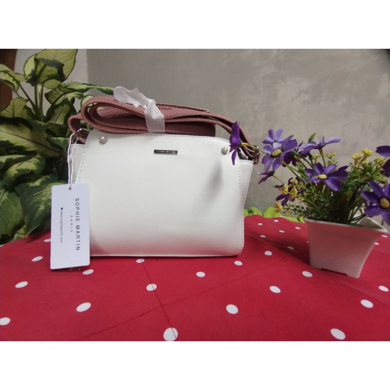 Tas selempang Wanita Lionna Of White Bag By Sophie Martin Paris Original