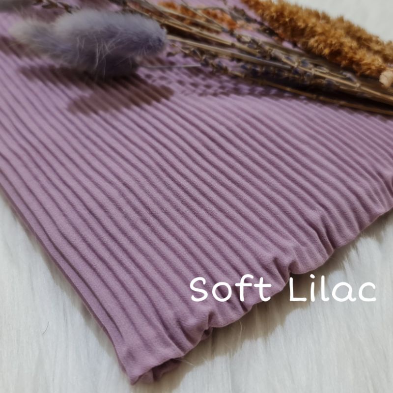 Pashmina Plisket Lidi Full Premium 180X75 CM By Milanda Mode-Soft Lilac