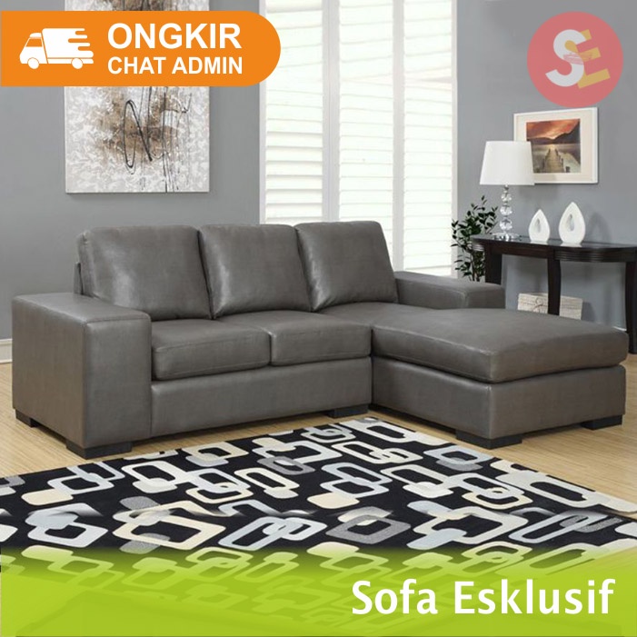 SOFA MINIMALIS RUANG TV | SOFA L CUSTOM BAHAN BLUDRU/KULIT SINTETIS