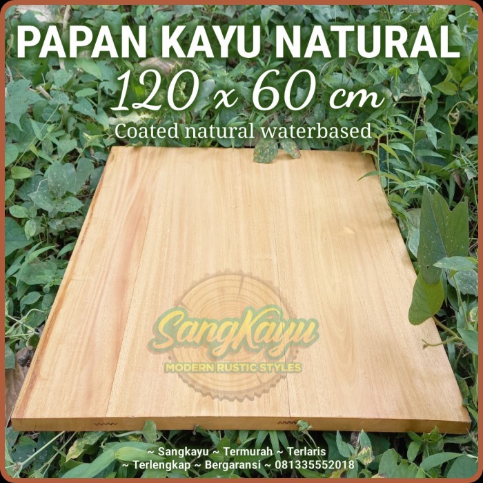 Kayu Papan kayu 120x60 cm Wooden board bahan meja kayu daun meja kayu - KAYU MAHONI, TEBAL 1,5 CM