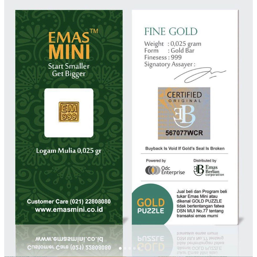 EMAS MINI 0,025 GRAM 24K