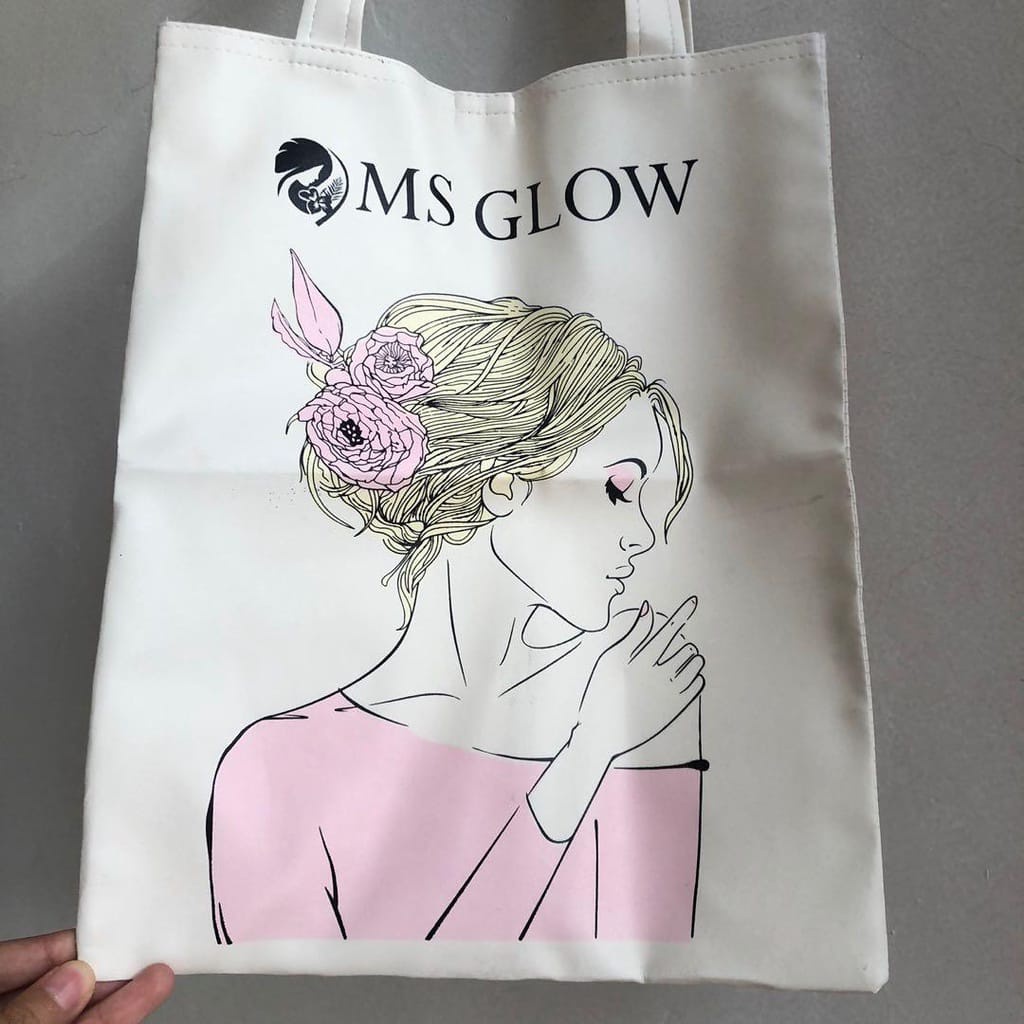 TOTE BAG / TAS TEMPAT SKINCARE MAKE UP KOSMETIK MS GLOW