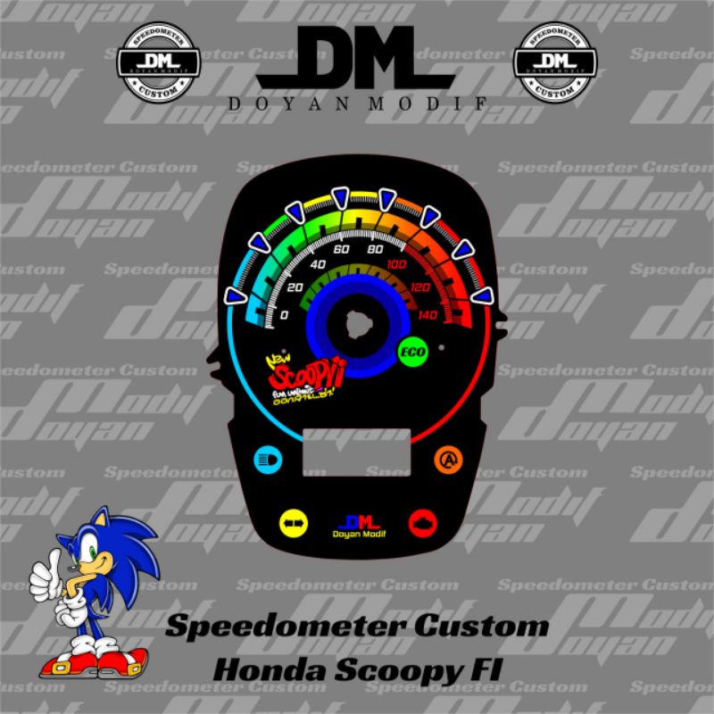 Speedometer Custom Honda Scoopy FI