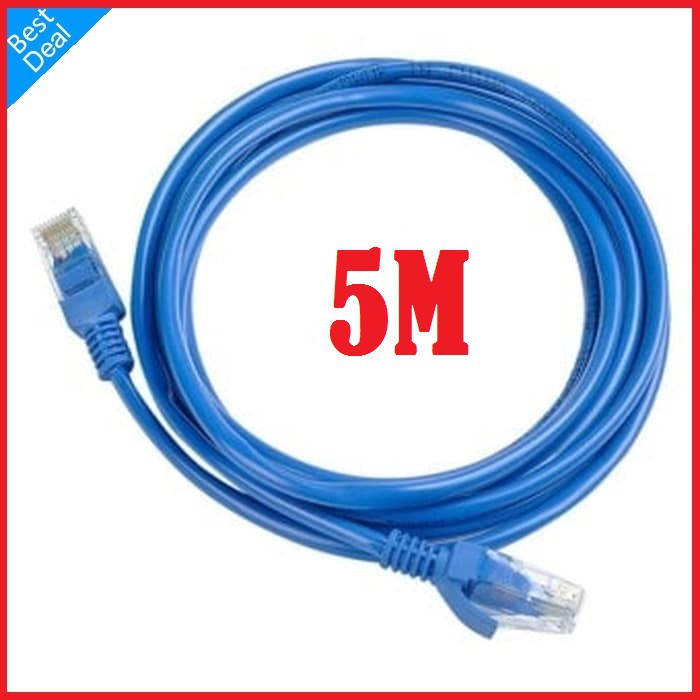 Kabel LAN UTP 5M RJ45 Cat5e 5 Meter NYK Biru