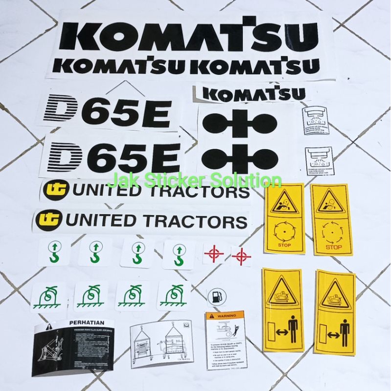 

Stiker dozer Komatsu D65E Decal Alat Berat