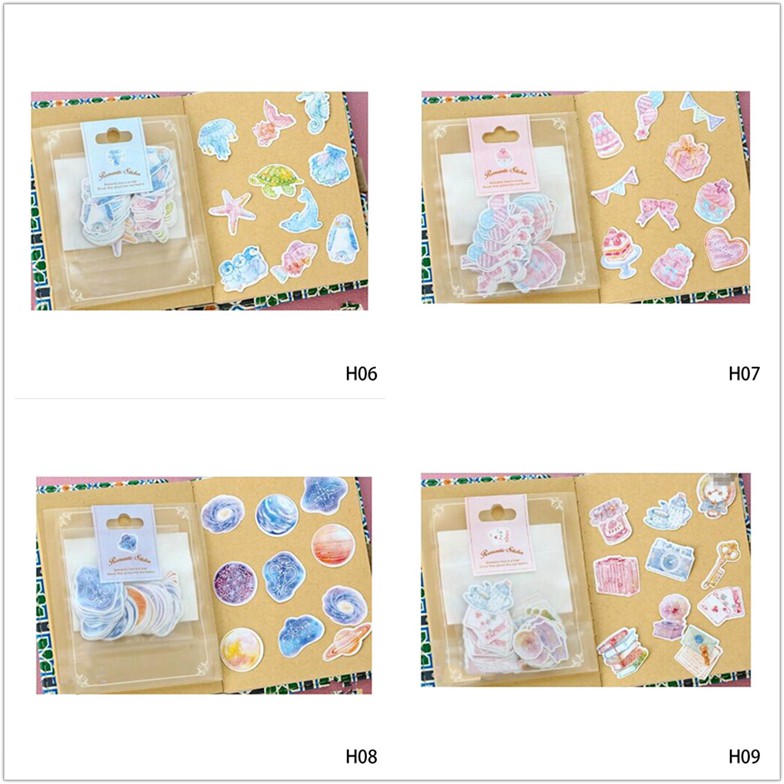 70Pcs Stiker Label Tag untuk Diary / Album / Scrapbook DIY